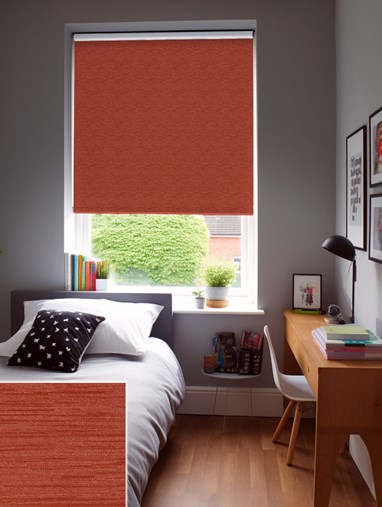 New York Earthy Red Blackout Thermal Roller Blind