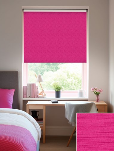 New York Fuchsia Pink Blackout Thermal Roller Blind