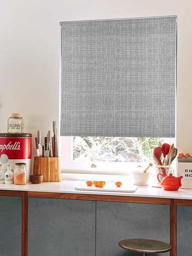 Orla Kiely Scribble Cool Grey Soft Fabric Roller Blind