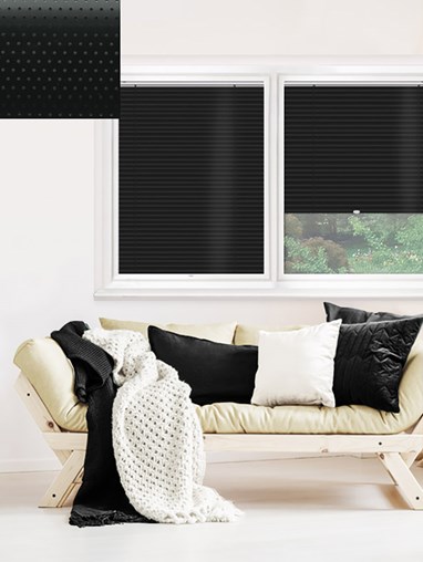 Perforated Black 25mm Perfect Fit Venetian Blind