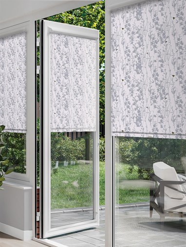 Broom and Bee Dusk Perfect Fit Roller Blind by Lorna Syson