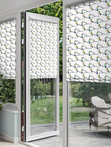 Juneberry and Bird by Lorna Syson Perfect Fit Roller Blind