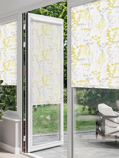 Meadow Leaf Yellow Perfect Fit Roller Blind