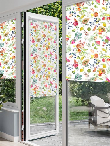 Tutti Fruity White Perfect Fit Roller Blind