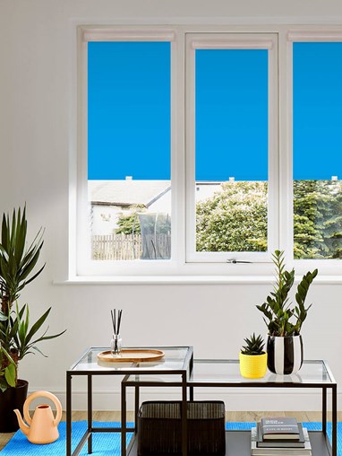 Blackout Bright Blue Perfect Fit Roller Blind