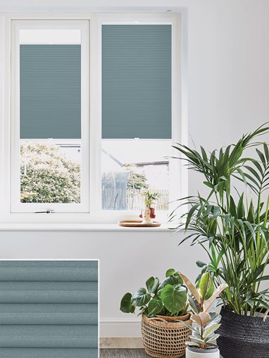 Dusky Blue Perfect Fit Thermal Blind
