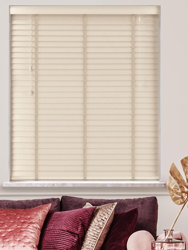 Cloudy Real Wood Venetian Blind With Mist Tapes