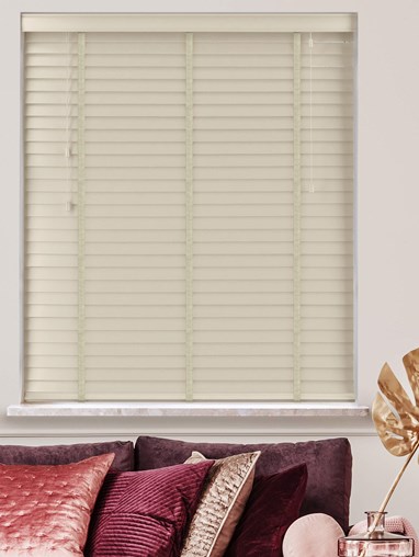 Gallery Grey Real Wood Venetian Blind With Ash Tapes