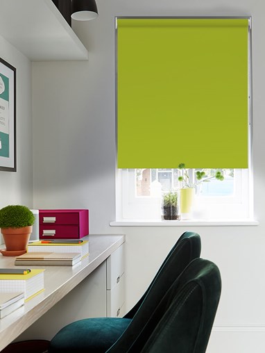Blackout Lime Green No Drill Roller Blind