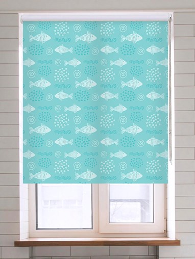 Swim With The Fishes Aqua Roller Blind