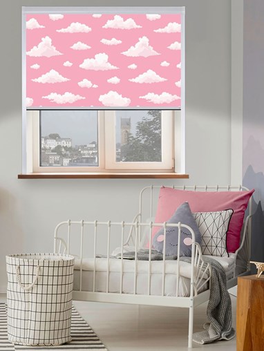 Candy Floss Clouds Total Blackout Roller Blind