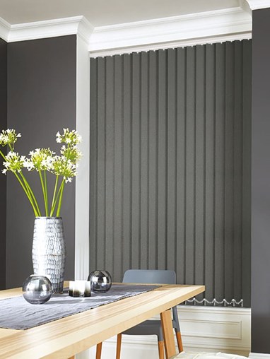 Graphite Grey Blackout 89mm Vertical Blind Replacement Slats