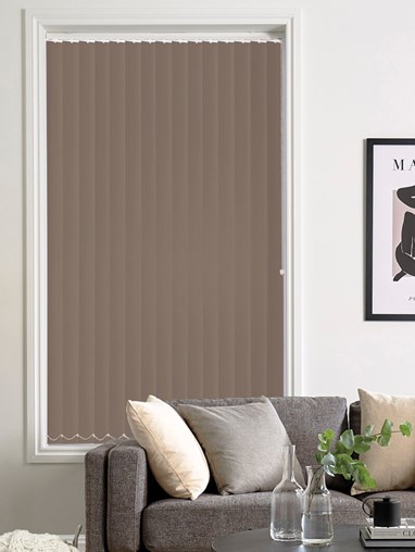 Cocoa Blackout 89mm Vertical Blind Replacement Slats