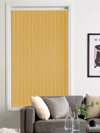 Tiree Old Gold Blackout 89mm Vertical Blind Replacement Slats