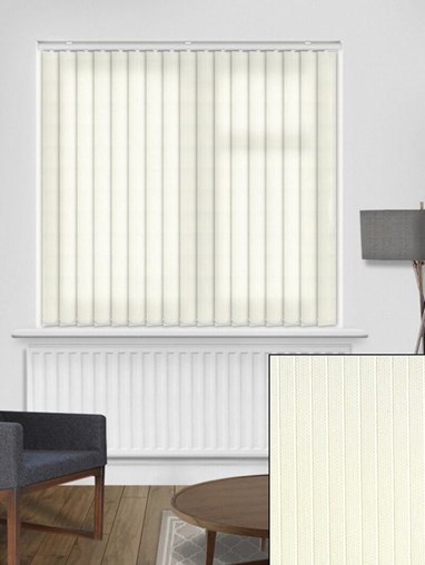Candy Stripe Cream 89mm Vertical Blind Replacement Slats