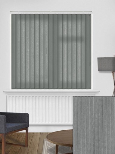 Candy Stripe Graphite 89mm Vertical Blind Replacement Slats