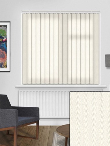 Foliage Cream 89mm Vertical Blind Replacement Slats