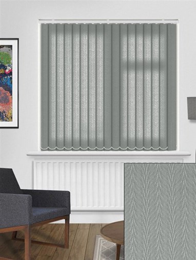 Foliage Graphite 89mm Vertical Blind Replacement Slats