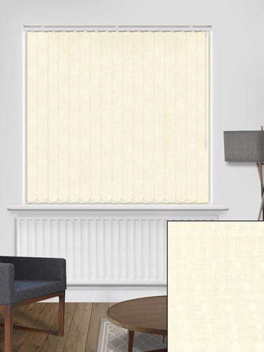 Tailor Ivory 89mm Blackout Vertical Blind Replacement Slats