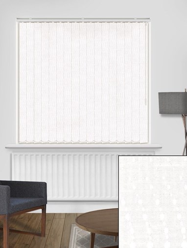 Tailor White 89mm Blackout Vertical Blind Replacement Slats