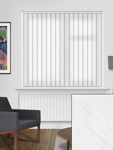 Tidal White 89mm Vertical Blind Replacement Slats