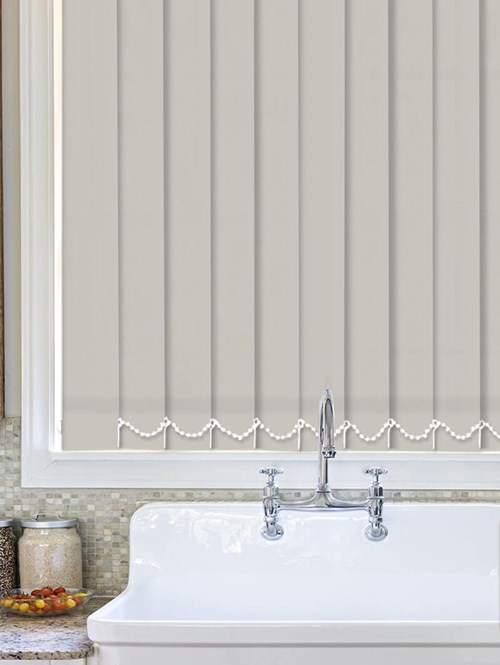 Light Filtering Taupe 89mm Vertical Blind Replacement Slats