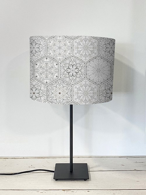 Moroccan Tile Grey Lampshade
