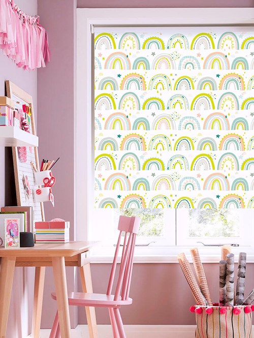 Over The Rainbow Pastel Childrens Roller Blind