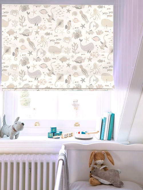 Under The Sea Natural Roman Blind