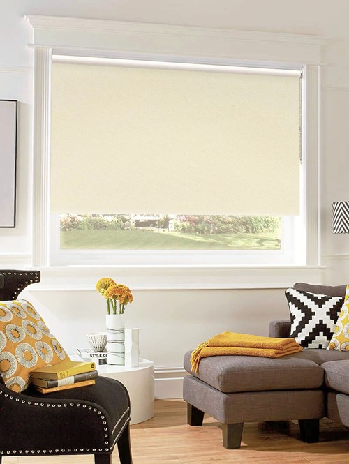 Cool Cream Blackout Thermal Roller Blind
