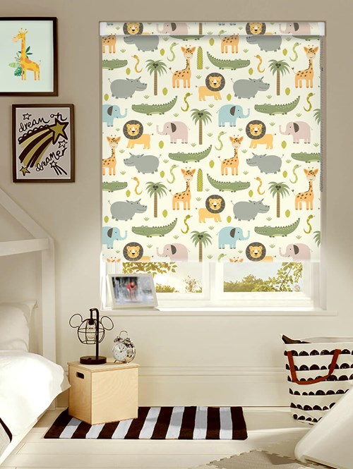 At The Zoo Grip Fit Roller Blind