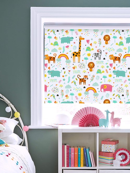 Happy Jungle Candy Blackout Roller Blind