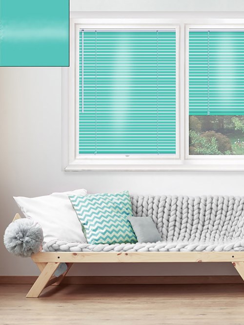 Gloss Turquoise 25mm Perfect Fit Venetian Blind