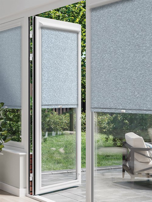 Amsterdam Grey Blue Perfect Fit Roller Blind