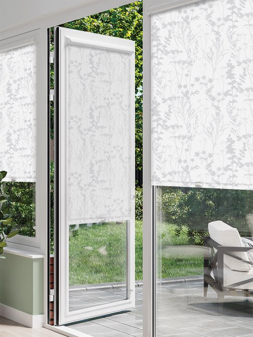 Meadow Leaf Pale Grey Perfect Fit Roller Blind