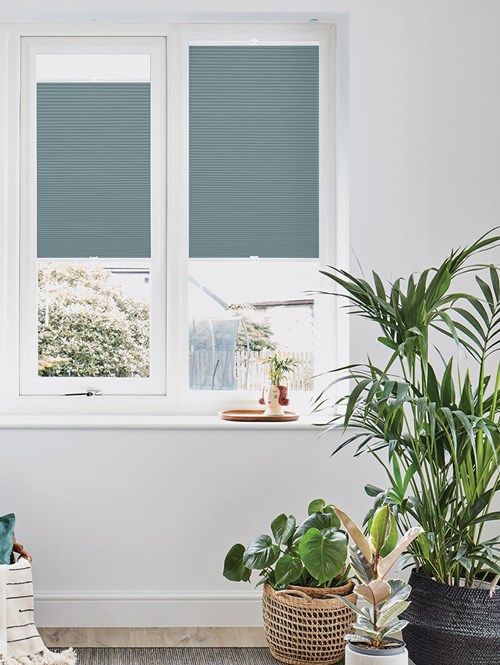 Dusky Blue Perfect Fit Thermal Blind