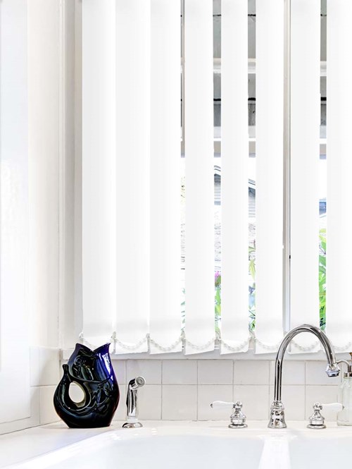 White Waterproof 89mm Vertical Blind Replacement Slats