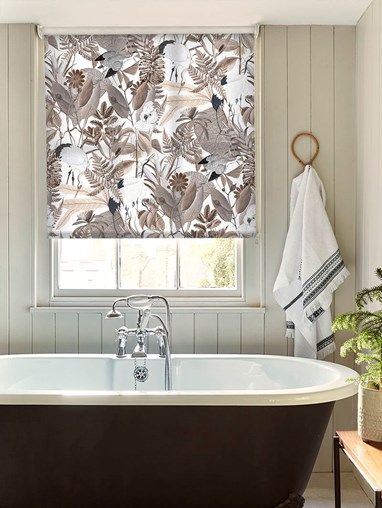Oriental Aviary Natural Roller Blind by Boon & Blake