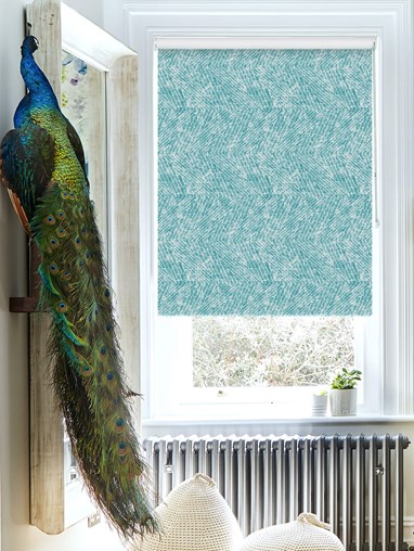 Linear Luxe Teal Roller Blind
