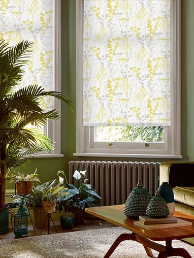 Meadow Leaf Yellow Roller Blind
