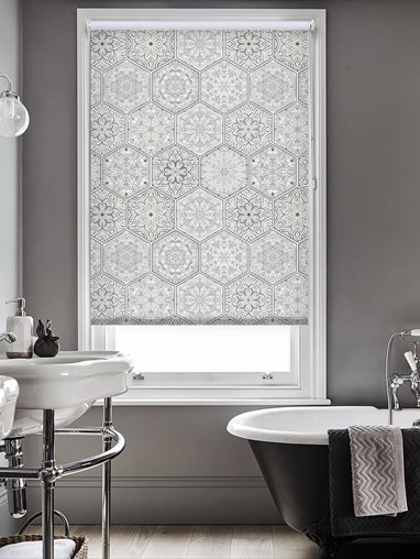 Moroccan Tile Grey Roller Blind moroccan-tile-grey-roller-blind