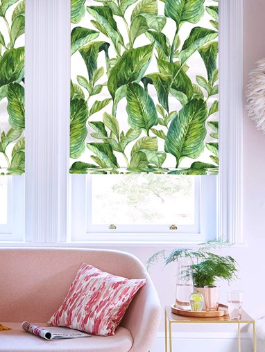Jungle Leaves Day Roman Blind