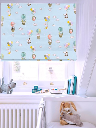 Up Up and Away Roman Blind