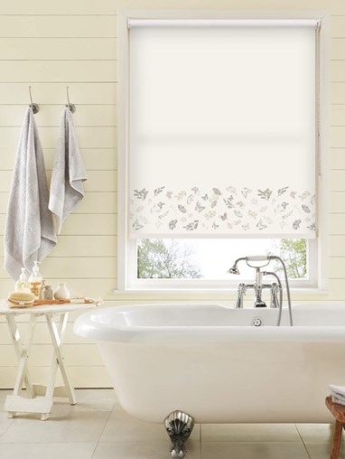 Butterfly Meadow Border Natural Roller Blind