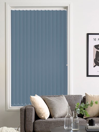 Iona French Blue 89mm Blackout Vertical Blind