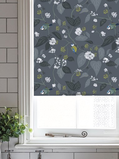 Spring Ivy Slate Roller Blind by Lorna Syson