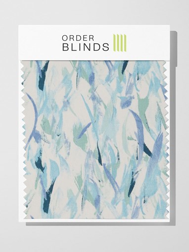 Rideau Sur-mesure Prestigious Textiles – St Ives Cobalt/Mer Spray Romain – Tous Cols