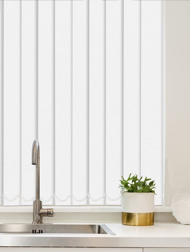 Luxe White Waterproof 89mm Vertical Blind Replacement Slats