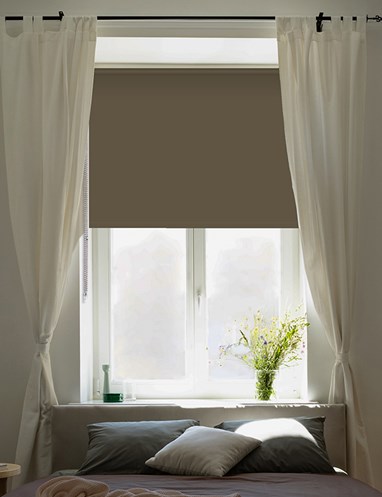Milk Chocolate Blackout Thermal Roller Blind