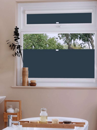 Perfect Fit Blackout Navy Bottom Up Blind